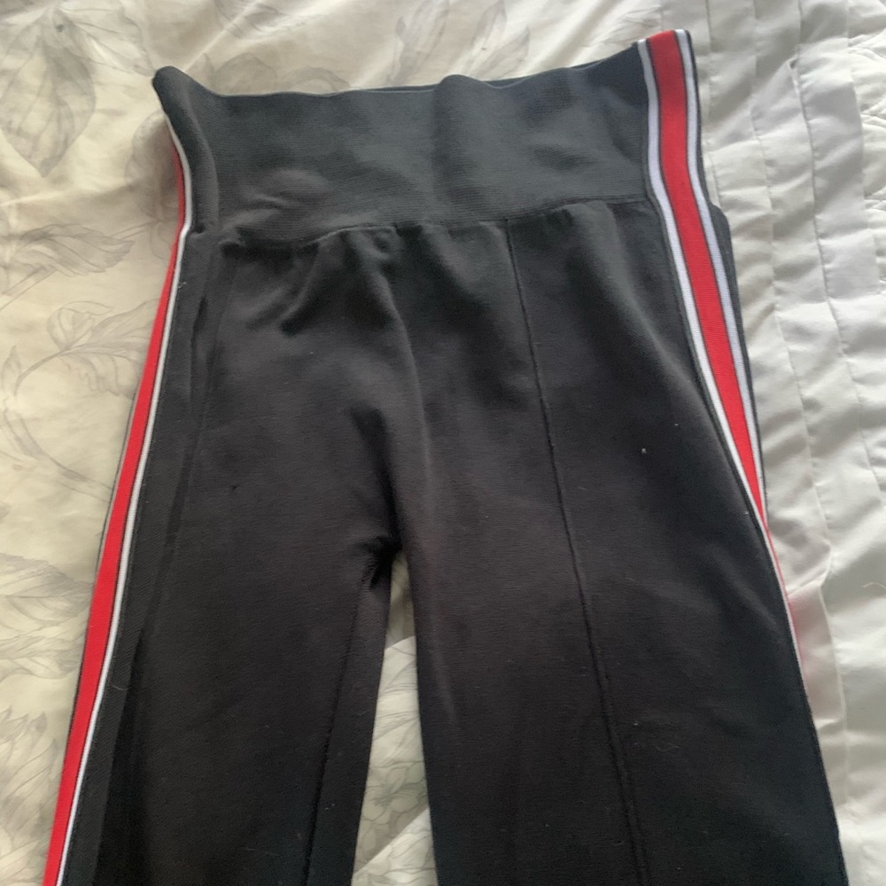 ☆Long Black/White Striped Leggings☆